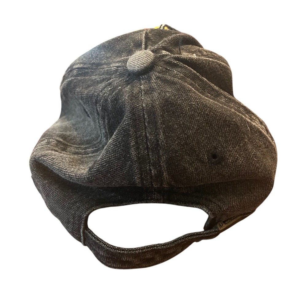 Distressed Denim Tiger Hat – Y2K Tattoo Style Embroidered Cap Streetwear - Picture 2 of 4